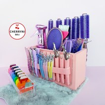 [체리니]가위 원목정리함 세미박스 가위정리대 원목츄레이 거치대, 퍼플