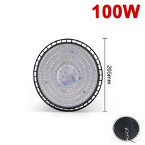방폭등 LED 내압 산업용 슈퍼 밝은 200W UFO 베이 조명 AC220V 방수 상업 산업 시장 창고 차고 워크샵 램프, [01] 100W