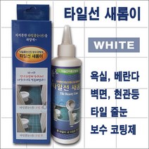[백색] 화이트 타일줄눈 새롬이 보수코팅제 타일줄눈코팅제 (160g*흰색)