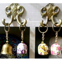 [크리스탈] 주물 쇠 배낭종 등산종 풍경 바람종 문종 맑은종 미니종 작은종 등산용품 등산 단체 클럽 사은품 선물, 노랑