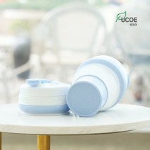 퓨코이 접이식 실리콘 텀블러 2, 480ml, 크리스탈 핑크