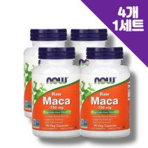 Now Foods 3병 마카 750mg 90정, 4병, 90개