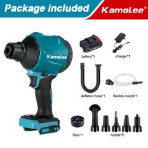 송풍기 터보 블로워 낙엽 청소기 충전세차용 눈날리는 기계 Kamolee-5 인 1 무선 다기능 먼지 제거기 충, 03 One Battery Brushed_02 EU