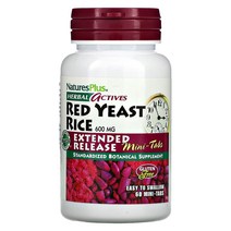 네이처스플러스 홍국 Herbal Actives Red Yeast Rice 300mg 60정 누룩곰팡이