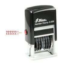 넘버링 자동스탬프 S-309 20x3mm 적 홀더랜덤STAMP 사무 오피스 도장 고무인 서류 양식 넘버링 숫자 서식