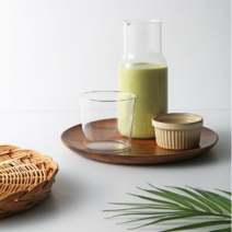 [티도요] 내열유리 컵 앤 카라페 세트, 2세트, 컵(160ml)+카라페(400ml) 세트