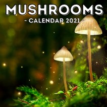 (영문도서) Mushrooms Calendar 2021: 16-Month Calendar Cute Gift Idea For Mushroom Lovers Women & Men Paperback, Independently Published, English, 9798516739071