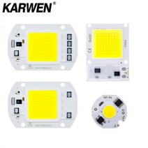 드라이버 COB LED 램프 칩 3W 5W 7W 9W 10W 20W 30W 50W 220V 스마트 IC 전구 투광 조명 스포트라이트 필요 없음, WHITE