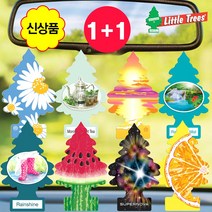 1+1 신상품 리틀트리 TREE 차량용 방향제 사쉐 고급 명품 새차 종이 방향제 선물 걸이형 방향제, 09. 데이지필즈 1+1