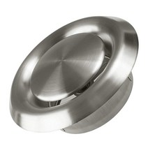 Hon Guan 원형 천장 디퓨저 15.2cm(6인치) 환풍구 커버 조절 가능한 통풍구 HVAC 시스템용 스테인리스 스틸 벽, 4 Inch