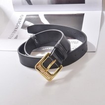 빅헬퍼 골드 레터링 버클미니멀 가죽 원피스벨트 트렌치코트끈