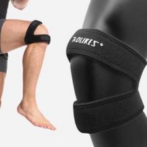 농구보호대 무릎보호대 찍찍이 스트랩 등산 아대 무릎보호대 압박밴드 무릎아대 무릎슬리브 관절압박, ▶블랙♬