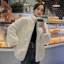 블링앤수 캐주얼한 여성 오버핏 기본 후리스 IZZ018