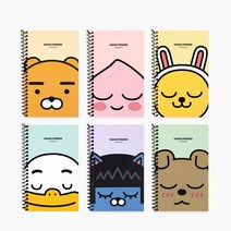 카카오프렌즈 페이스 좌철 미니수첩, 무지