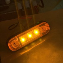 여행트레일러 자전거수레 미니벨로짐받이 애견 오토바이 LED 사이드 마커 조명 10-30V 3 개 자동차 외부, 02 yellow