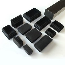 각파이프2510pcs 직사각형 플라스틱 블랙 블랭킹 엔드 캡 캡 튜브 파이프 삽입 플러그 마개 스틸 fen 10x2, 10pcs_30x70mm
