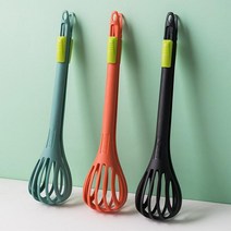 머랭만들기 핸드휘핑기 다기능 3 in 1 나일론 국수 집게 파스타 라떼아트 거품만들기, Green