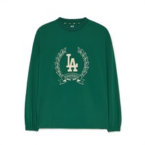 [국내정품]MLB 엠엘비 클래식 스포츠 빅로고 우븐 맨투맨 LA Green