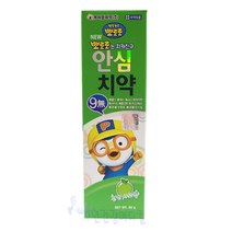 뽀로로 안심치약 어린이치약 천연딸기향/천연사과향 80g 3개 / 무불소, 천연사과향 80g 3개