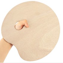 우드 미술 물감 파레트 팔렛트 원형 대형