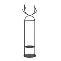 모던 철제행거 대리석 이태리 사슴뿔, 블랙 앵글 홀더 + 대리석 받침