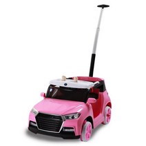 2in1 K1전동푸쉬카 핑크_유아자동차 엄마핸들전동차 무선조종자동차