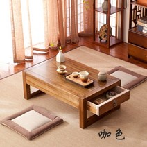 전통가구 고가구 거실원목테이블 원목고가구 고전가구 고가구인테리어 원목좌탁, 전체 의상, 커피색 60 X 40 X 30+2쿠션