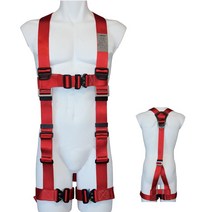 동백 모델 풀 하네스 Y형 M사이즈(160-180cm) 추락 제지용 기구의 규격 적합품 빨강 한정품 HYF2-M-RE