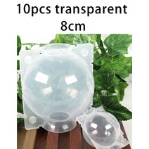 10pcs 고압 전파 공 번식 식물 뿌리 케이스 정원 이식 상자 Sapling 장비, [08] Trans 10pcs 8cm
