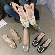 와이제이 국내 당일 발송 스퀘어금장 젤리 뮬블로퍼 4컬러 젤리슈즈 슬리퍼 YJ0150