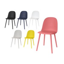인테리어 플라스틱 체어 술집 식당 플라스틱 의자 롤리팝 체어 6 color, 화이트, 1개