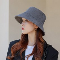 아옴 여성용 유니크 무지 벙거지 코듀로이 버킷햇