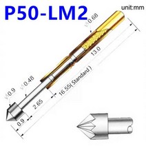 50/100PCS P50 시리즈 니켈 도금 테스트 프로브 전자 스프링 감지 바늘 황동 포고 핀 도구 P50-B P50-B1, P50-LM2, 100PCS