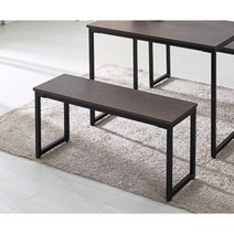 모던시크 철제다리 2인용 벤치 의자(100cm 3컬러) 식탁 평 현관 거실 밴치, 브라운