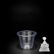코디마트 PET 9온스 92파이 무지 투명 페트컵 250ml, 1팩, 50개