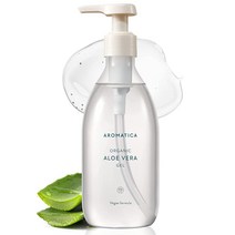 AROMATICA 유기농/수딩 알로에 베라 젤 10.1온스 / 300ml 진정 냉각 보습 비건 EWG 인증, 10.14 Fl Oz(1팩)