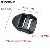 플라스틱 사다리 잠금 슬라이더 버클 배낭 스트랩 블랙, 500개, 웨빙 크기 20mm