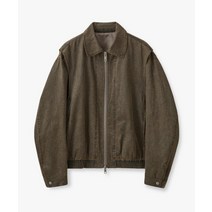 LAFUDGESTORE 버핑레더 오버핏 MA-1자켓_Crack Mustard Buffing Leather Overfit MA-1 Jacket_Crack Mustard