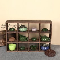 그릇장식장 다기장 엔틱 컵진열장 차 보관함 원목, 이성 40---29 그리드 대를 다시 굽기