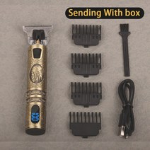 밀티커터 마늘컷터기 에티프컷터기 박스테이프 컷터기 t9 electric hair clipper 충전식 면도기 수염 트리머 전문 남성 헤어 커팅 머신 beard barber usb, 협력사, 인디안 LCD