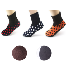 위키란쥬 방한 도트 땡땡이 보온 요술 카바 겨울 중목 3켤레