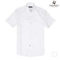 [TREMOLO] 화이트 도트프린트 스트레치 남방__TRNNSUM3311