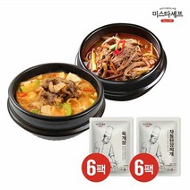 미스타셰프 육개장 6팩+차돌된장 6팩, 단일속성