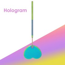 하트 모양의 달 속눈썹 연장 거울 스테인레스 스틸 대형 메이크업 미용 도구 액세서리, [19] Heart-Hologram