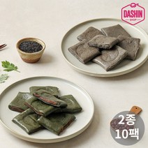 [다신샵] 저탄수 곤약현미떡 절편 2종 혼합세트(쑥+흑임자), 10팩, 35g