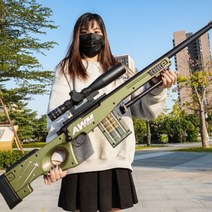 서바이벌 탄피배출 특공대 에땁 스나이퍼 AWM 너프건, 그린 + 20총알+8탄