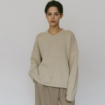 [라미네즈] Standard V-neck knit - Beige