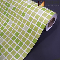 [우리홈시트] 간편한 셀프시공 접착식 주방 가구 타일시트지 TPC-008 그린타일, (장폭)100cm x (길이)50cm