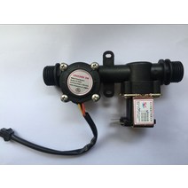 유량계 G1/2 물 흐름 감지기 솔레노이드 벨브 플라스틱 1 개의 1-30L/분