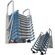 고소작업대 전동리프트 시저 소형 굴절 실내 궤도 난간이 있는 금속 다락방 계단 알루미늄 로프트 텔레스코픽 사다리 풀다운 접이식 맞춤형 높이 5ft13ft, 11.black - Alloy 38M 1276ft